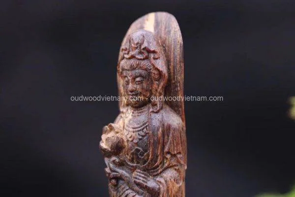 Viet Nam Nha Trang Sinkable Ky Nam, Ki nam, Kyara, Qi nan, Calambac, 沉香木奇楠 - Guan Yin Buddha 1